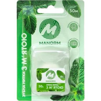 Зубна нитка із нейлону Manorm, 50 м - Pampik