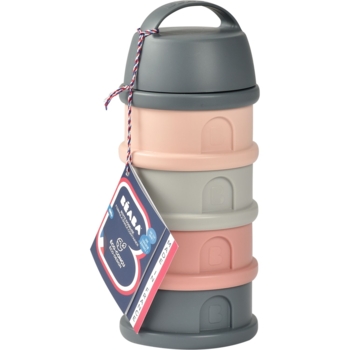 Контейнер для хранения сухих смесей Beaba, 4 отсека, розовый (911713) - Pampik