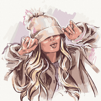 Картина за номерами ArtCraft Winter girl 40x40 см (10230-AC) - Pampik