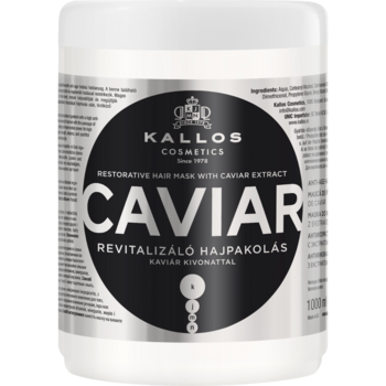 Маска для волос Kallos Cosmetics Caviar тонизирующая с экстрактом черной икры, 1 л - Pampik