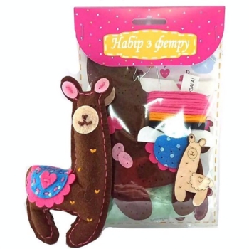 Набор для творчества Апли Крапли Сшей сам игрушку из фетра "Лама" (СИ-07) - Pampik