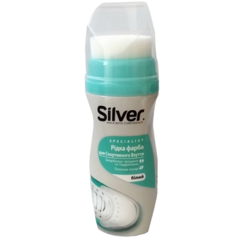 Рідка крем-фарба для спортивного взуття Silver, біла, 75 мл - Pampik