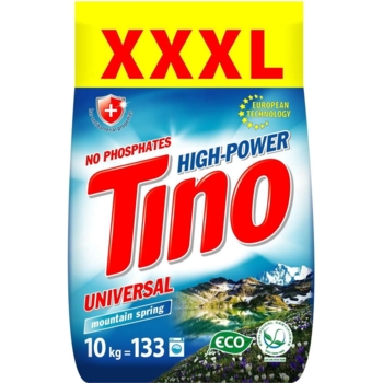 Пральний порошок Tino High-Power Universal Mountain Spring, 10 кг - Pampik