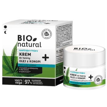 Крем для обличчя Farmona BIOnatural з конопляною олією для сухої та чутливої шкіри, 50 мл - Pampik