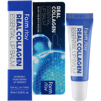 Бальзам для губ FarmStay Real Collagen Essential Lip Balm, з колагеном Q10, 10 мл - Pampik - 2