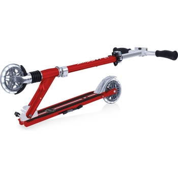 Самокат Globber Flow element comfort lights, колеса з підсвічуванням, червоний (727-102) - Pampik - 6