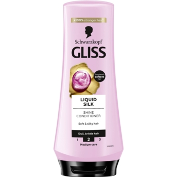 Бальзам Gliss Liquid Silk Shine для ламкого та тьмяного волосся, 200 мл - Pampik