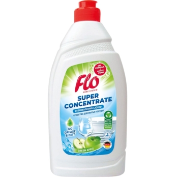Концентрированное средство для мытья посуды Flo Green Apple, 500 мл - Pampik