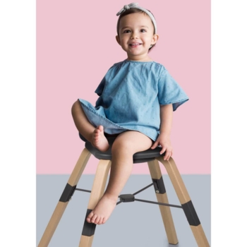 Стульчик для кормления BabyGO 3 в 1 Carou 360°, серый (5751) - Pampik - 8