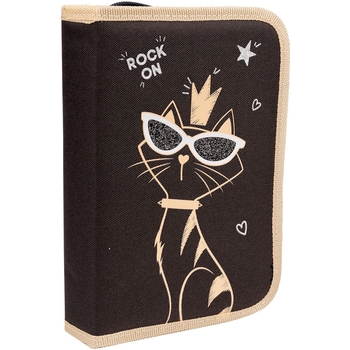 Пенал твердий 1 Вересня HP-03 Pussycat, 13х21х3 см, сірий (533447) - Pampik