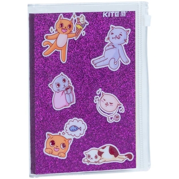 Блокнот Kite Purple cats А6+ в клітинку 80 аркушів фіолетовий (K22-462-2) - Pampik - 2