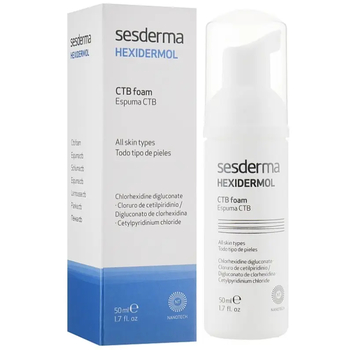 Дезинфицирующая пенка для очищения кожи SesDerma Laboratories Hexidermol CTB Foam 50 мл - Pampik