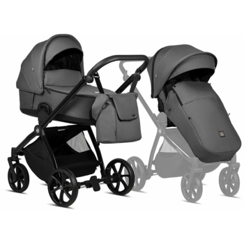 Коляска Tutis Mio Plus Thermo Pacific green, універсальна 2 в 1, графітова (1352241) - Pampik