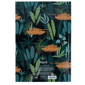 Книга записная Axent Leopard A4 в клеточку 96 листов зеленая (8422-557-A) - Pampik - 4