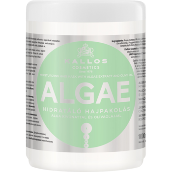 Маска для волос Kallos Cosmetics Algae Mask увлажняющая с экстрактом водорослей и оливковым маслом, 1 л - Pampik