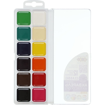 Краски акварельные Zibi Kids Line Classic 12 цветов (ZB.6584) - Pampik - 2