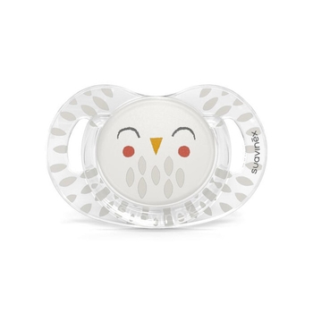 Пустушка фізіологічна Suavinex Bonhomia, 18+ міс., біла (307817) - Pampik