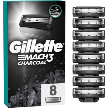 Сменные картриджи для бритья Gillette Mach3 Charcoal 8 шт. - Pampik