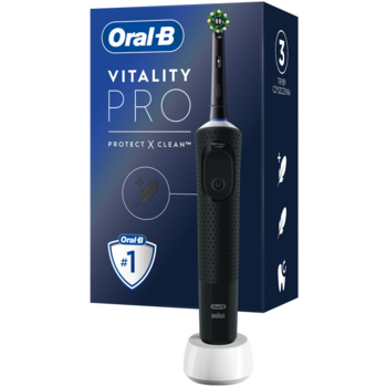 Електрична зубна щітка Oral-B Vitality Pro Protect X Clean, чорна - Pampik
