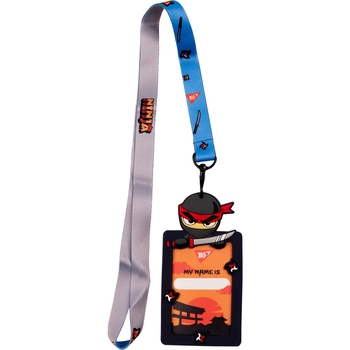 Бейдж на стрічці Yes Ninja, вертикальний, чорний (940303) - Pampik