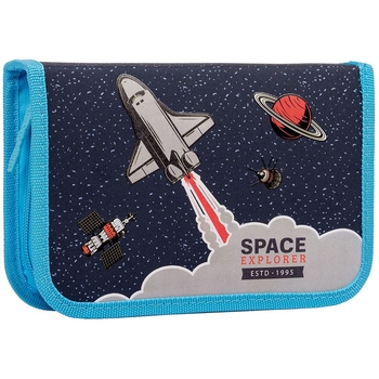 Пенал жесткий 1 Вересня HP-02 Space, 13х21х3 см, синий (532944) - Pampik