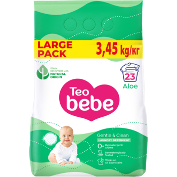 Стиральный порошок для детского белья Teo Bebe Gentle & Clean Aloe, 3.45 кг - Pampik