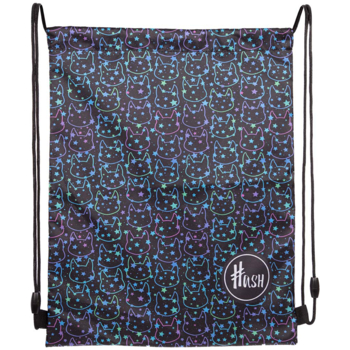 Сумка для взуття Hash AD1 Neon kitty, 44х33 см, чорний (507022033) - Pampik