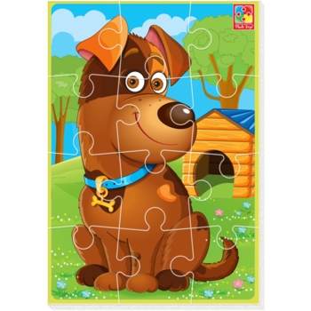 М'які бебі пазли Vladi Toys Малюк зможе А5 Песик 12 елементів (VT1103-92) - Pampik