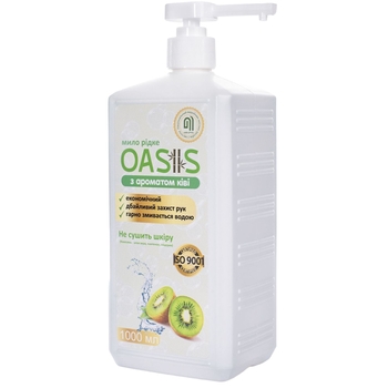 Мило рідке Nata-Oasis з ароматом ківі, з дозатором, 1000 мл - Pampik
