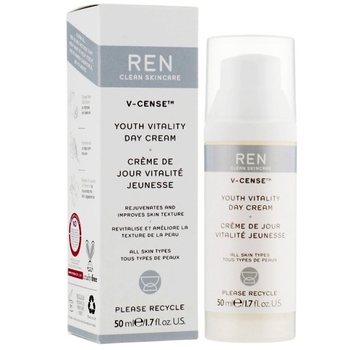 Оживляючий денний крем Ren V-Cense Youth Vitality Day Cream, 50 мл - Pampik