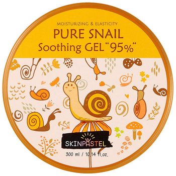 Гель для обличчя Skinpastel Pure Snail Soothing Gel 95%, заспокійливий, 300 мл - Pampik