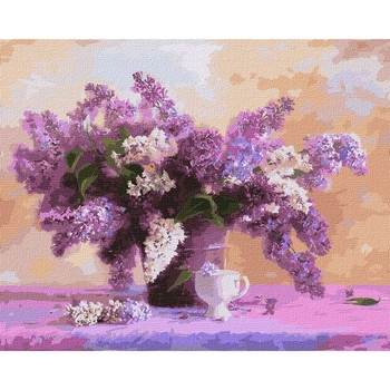 Набор для росписи по номерам Ідейка Яркий букет сирени, 40х50 см (KHO3111) - Pampik