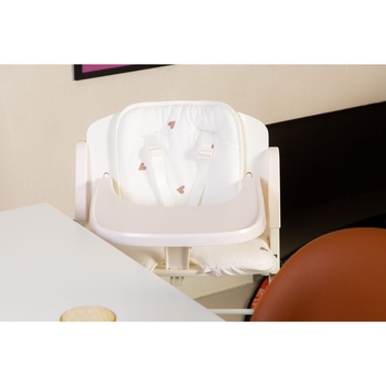 Подушка к стулу для кормления Childhome Evosit High Chair, белая (CCEVOSITJOH) - Pampik - 5