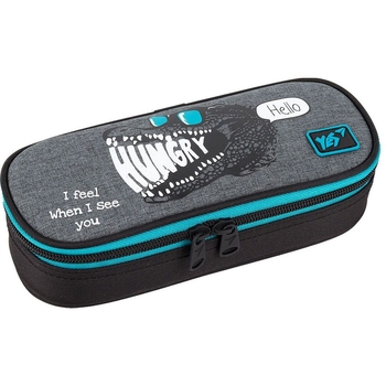 Пенал мягкий Yes PH-6-1 Hungry, 22х9х5 см, серый (533212) - Pampik