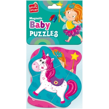 Бебі пазли на магніті Vladi Toys Малюк зможе Фея та єдиноріг, 7 елементів (VT3208-30) - Pampik - 2