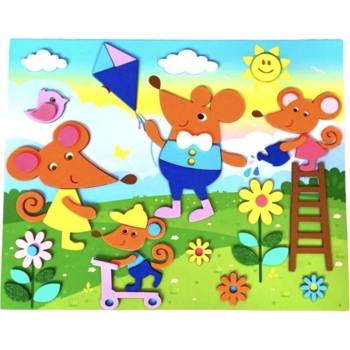 Набор для творчества Аплі Краплі Мягкая аппликация Семья Крысок (МА-16) - Pampik