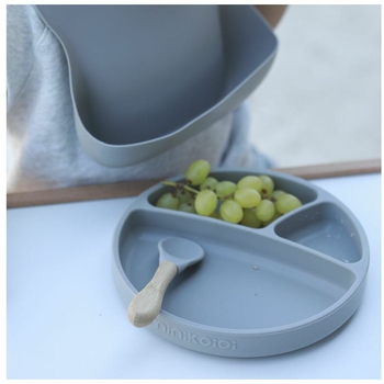 Набір для годування MinikOiOi BLW Set II Mineral Blue, силіконовий (101070021) - Pampik - 2