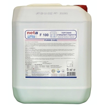 Засіб для машинного миття підлоги Neta F 100 концентрат 1:10, 5 кг - Pampik