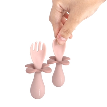 Тарілка секційна Oribel Cocoon, з виделкою та ложкою, рожевий (OR224-90013) - Pampik - 2