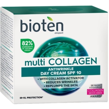 Денний крем для обличчя Bioten Multi Collagen Antiwrinkle Day Cream SPF10 з колагеном 50 мл - Pampik