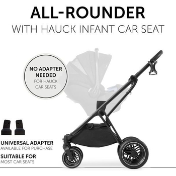 Универсальная коляска 2 в 1 Hauck Vision X Set Melange Black, черная (16523-2) - Pampik - 9