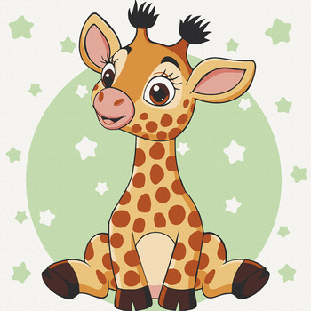 Картина за номерами ArtCraft Жирафеня 30x30 см (15540-AC) - Pampik