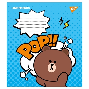 Зошит загальний Yes Line Friends, А5, в косу лінію, 12 аркушів (766308) - Pampik - 3