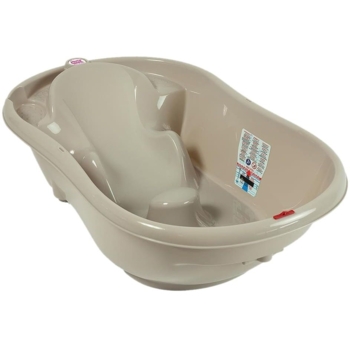 Ванночка OK Baby Onda, с анатомической горкой и термодатчиком, серая - Pampik