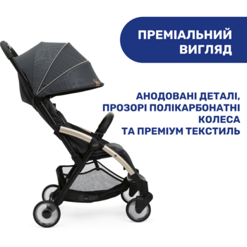 Прогулянкова коляска Chicco Goody Plus City Map Re-Lux сіра (79877.57) - Pampik - 8