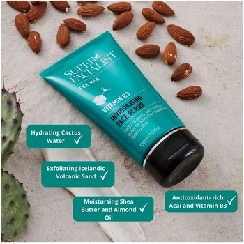 Скраб для обличчя Super Facialist for Men Vitamin B3 Invigorating 150 мл - Pampik - 5