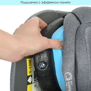 Автокрісло El Camino i-Trust ME 1081, світло-сіре (25014) - Pampik - 9