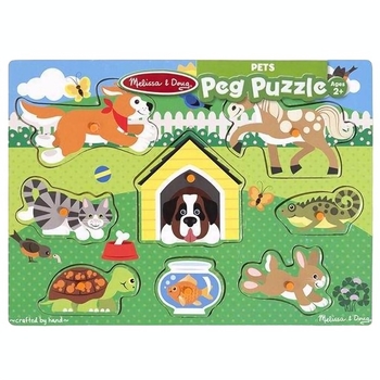 Деревянная рамка-вкладыш Melissa&Doug Домашние животные 8 элементов (MD19053) - Pampik