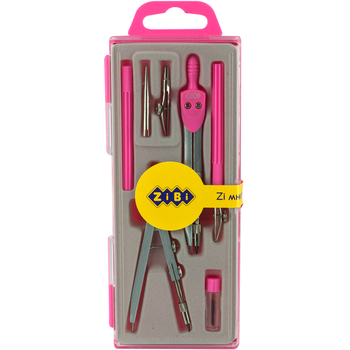 Готовальня ZiBi Kids Line Basis 7 предметів рожева (ZB.5306BS-10) - Pampik