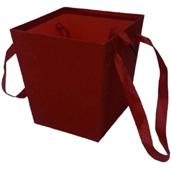 Подарункова коробка UFO Flowers 18x17x17 см червона (W3118 RED BOX Flowers) - Pampik